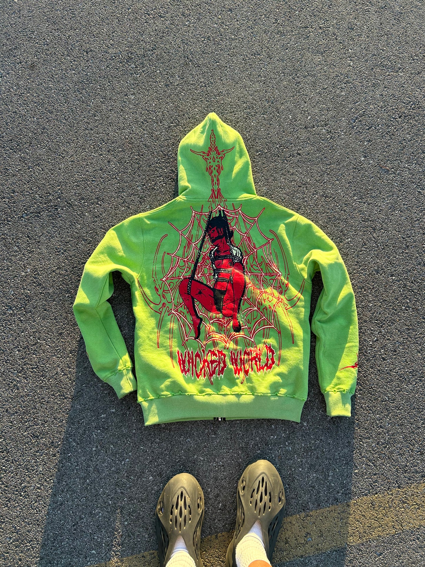 Wicked Witch Zip Up Lime Green