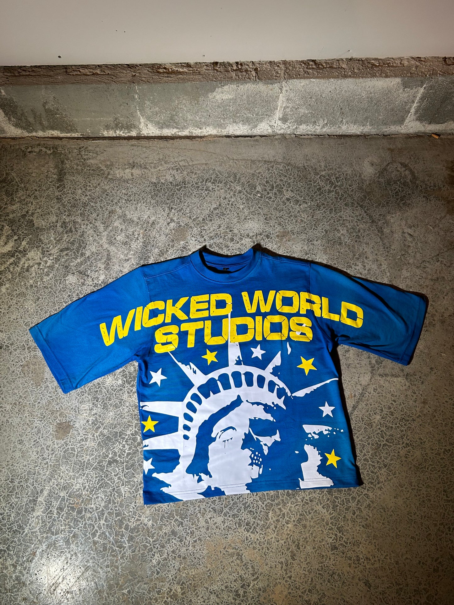 Wicked World Studios Blue Crop Tee